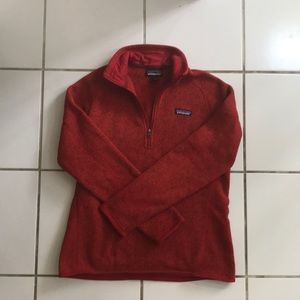 Red quarter zip